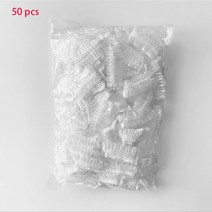 50/100 개/대 일회용 플라스틱 샤워 헤어 캡 여성 방수 핑크 스파 살롱 호텔 헤어 염색 탄성 샤워 캡 욕실 로사, 50pcs 세트 화이트