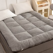 편안한잠자리 딱딱한 라텍스 폭신폭신한 꿀잠 싱글매트리스 압축 단단한 푹신한 수면매트 얇은, 그레이-포근 램스울 10cm, 180x200[더블 매트리스 두툼 보온]