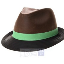 마켓덤 빈티지 인조가죽 페도라햇 남성중절모 카우보이모자 파나마햇