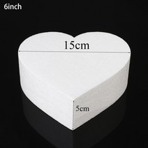 생크림 클레이 모형 케이크 4/6/8 inch 주방 액세서리 Sugarcraft 더미 파티 DIY 연습 모델 거품 금형 라운드 폴리스티렌 스티로폼 도구, 04 6inch Heart