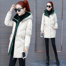 Wxie 겨울 하프 패딩 여성 도톰 박시 패딩 점퍼 패딩 점퍼 아우터 다운 코트