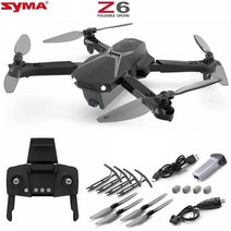 드론 무선 syma 새 모델 비행기 z6 x30 대형 hd 듀얼 카메라 4k 접이식 공중 무인 항공기 quadcopter rc 항공기 z6 x30 gps dron, 세트1