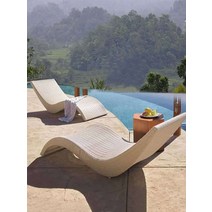 S형 썬베드 테라스 쇼파 비치 의자 야외 호텔 정원, 블랙 베드알루미늄 합금