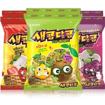 크라운 새콤달콤 키위 레몬 포도 복숭아 딸기 레몬 혼합 200g x6봉/ 대용량