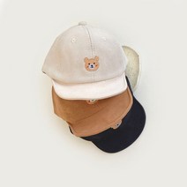 베어 자수 캡모자 MISO 남여자아기 돌쟁이 코디