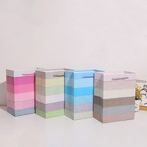 고급 선물용종이가방 종이 쇼핑백 종이가방 미니 대형, 옐로우 그린