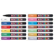 유니 포스카 마카 PC-1M 실사 0.7mm, 블랙