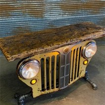 콘솔 테이블 엔틱 현관 벽난로 거실 서랍 복도 원목 인테리어 프렌치가구 콘솔 steampunk 산업 모델 장식품 골동품 수지 동상 레트로 향수 자동차 헤드 아트 홈 장식 조각, 노란색