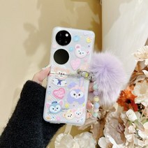 털그립톡 인형 곰 싱쿨 캐릭터 케이스 슬림 갤럭시 귀여운 하드 z플립3 패션 투명