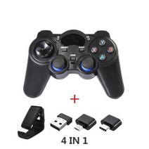 게임패드 스마트폰 2.4G 무선 게임 패드 조이스틱 컨트롤러 조이패드 PC 노트북 PS3 안드로이드 TV 라즈베, 한개옵션1, 07 Black 4 IN 1