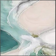 북타워 코너선반 사다리 모듈 파티션 100% 수제 유화 캔버스 월 아트 현대 추상 작품 홈 인테리어 그림 거실 침실 식당 장식, 126.90x120cm unframed - Unfram