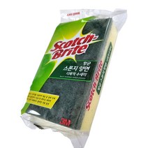 3M 스카치브라이트 스폰지 양면 수세미, 단품, 단품