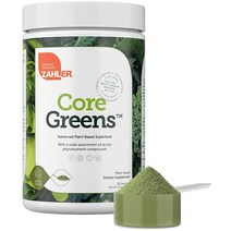 Zahler Core Greens 파우더 영양 슈퍼푸드 슈퍼 그린 주스 스무디 믹스 스피루리나 엽록소 등이 함유된 식물성 영양소가 풍부한 코셔