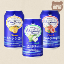 초정탄산 그린애플/복숭아/유자 택 2 350ml X 48캔, 그린애플+유자350mlX각24캔