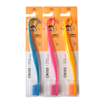 오키스칫솔 혀클리너겸용칫솔 부드러운 스파이럴 미세모 커플템, 1개 (색상 랜덤)