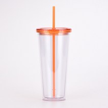 텀블러 투명 아크릴 32oz 물 컵 빨대 플라스틱 여행 머그잔 이중 벽 아이스 커피 들러리 선물, [01] 32oz, [10] E
