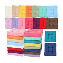 하나이브 16pcs 바닥 쿠션 베개 벌크 15x15inch 교실 신축성 바닥 좌석 쿠션 어린이용 사각 의자 쿠션 성인 가정용 야외 장식