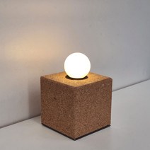[빛나라닷컴] 코르크 큐브 미니 단스탠드 무드등, 단스탠드 + G45 LED 인찌구 1.5W 백색 (전구색) 포함