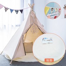 인디언텐트 실내용텐트 어린이텐트 동계텐트 겨울철텐트 거실용텐트 카바나텐트 인디안텐트 글램핑텐트제작 카바나텐트 카바나제작, 원색 5타 럭셔리 커버+2m 오버사이즈 매트