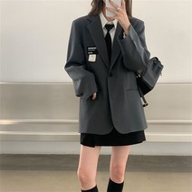여성 학생 춘추용 세미오버핏 정장자켓 데일리 재킷 잠바 4컬러 WZB032423
