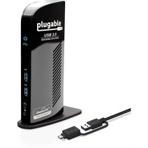 플러그벌 Windows 및 맥용 USB 3.0 범용 노트북 도킹 스테이션 듀얼 모니터 또, 상품선택