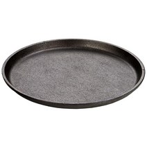롯지 시즈닝된 주물 직사각형 그리들 38.1 x 31.8cm 점보 셰프 서빙 플래터, Round