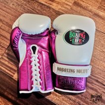 권투글러브 백 복싱 장갑 위닝 글러브 3 아바레즈NoBoxingNoLife, 05 16oz, 05 라텍스속싸개 로즈 줄 매기 스트랩