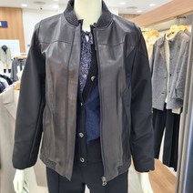 크레송 크레송양가죽배색시보리카라자켓KWCGTG59-S09
