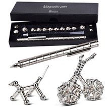 레더스 마그네틱 자석 블럭 볼펜, 실버