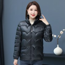 NEW 엄마옷 경량패딩 숏패딩 여성겨울패딩 50대엄마옷 60대여성옷 빅 사이즈 여성 의류 핸드메이드 숏코트 여성구스다운