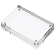 PATIKIL 60 x 90 x 20 mm 아크릴 사진 프레임 자기 사진 프레임 표시 양면 가족 홈 오피스 용 클리어