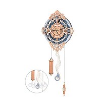 ROBOTIME 시계 나무 퍼즐 성인용 3D 퍼즐 나무 금속 기계식 모델 키트 남성용 취미 선물 진자 포함 미적 DIY 장식 벽시계