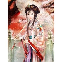 중국어 번체 여성 사전 인쇄 11CT 크로스 스티치 키트 DIY 자수 수제 공예 바느질 수공예 패키지 매직 뮬리나, 114.HMA85516 - 80x100cm - 14CT