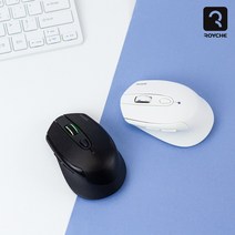[로이체] 블루투스 겸용 무소음 무선 옵티컬 마우스 RX-560 DUAL [게이밍 무소음 멀티페어링 무선], 화이트, 화이트