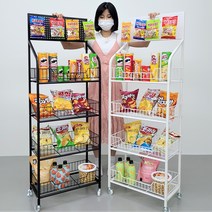 펜트리 스낵 선반, 화이트 바퀴 포함