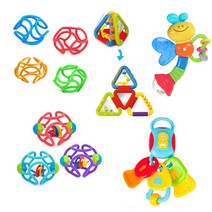 실리콘 치발기 딸랑이 4개월 5개월 7개월 아기장난감 유아 이앓이 선물 비키즈 윈펀, 1. 일반형 실리콘 치발기 (색상랜덤)