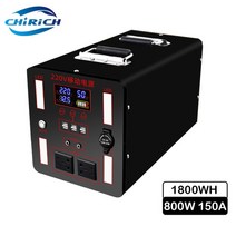 소형발전기 800W 휴대용 발전소 220V 태양열 발전기 캠핑 AC USB 가정용 야외 자동차 150A 1800Wh 예비 배터리 순수 사인파 태양전지, [04] 800W 150A, [01] 220V, 04 800W 150A_01 220V