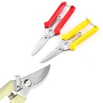 다목적 가위 원예 조경 전지 작업용 공업용 전지가위 일반형 곡선형, 다목적가위(레드)