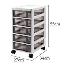 6단서랍장 a4서류수납장 서랍식 사무실테이블 수납장 플라스틱 다층 데이터 정리대 바퀴달린가능 이동 카트식, C04-5단 롤러, T01-1개