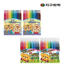 지구 투명이 색연필 12색 + 지구 노마르지 사인펜 12색, 2세트, 혼합색상 12색