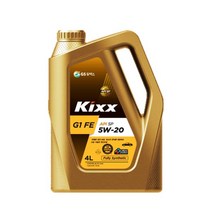 GS칼텍스 킥스 Kixx G1 FE SP 5W20 4L 100% 합성 가솔린 LPG 엔진오일, Kixx G1 FE SP 5W-20 4L