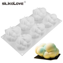 몰드 틀 실리콘 베이킹 휘낭시에 마들렌 쿠키 초콜릿SILIKOLOVE-6 캐비티 3d 구름 모양 실리콘 케이크 금형