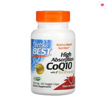 닥터스베스트 코큐텐 바이오페린 600mg 60정 베지캡슐 코엔자임 Q10 블랙페퍼 유비퀴논 CoQ10
