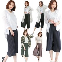 시원한 쿨팬츠 7부 여성용 팬츠모음 바캉스 홈웨어 일자바지 허리밴딩 빅사이즈 와이드팬츠 일자핏