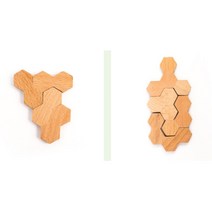 논리력 테트리스 원목교구 정육각형붙임 2.3.4조각 학습퍼즐 장난감, (교구+교재)STEP3 원목폴리헥스, 1개, (교구+교재)STEP3 원목폴리헥스