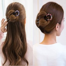 U자비녀 칼라큐빅비녀 유자비녀 뒤꽂이 한복비녀 비녀 머리꽂이 비녀 업스타일비녀 한복머리 올림머리비녀