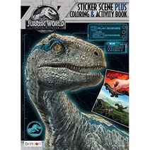 Bendon 스티커 장면 플러스 컬러링 및 액티비티 북 쥬라기 월드 Fallen Kingdom 액션 피규어