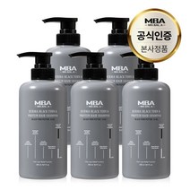 MBA 탈모완화 새치커버 두피영양 탈모케어 모발아 더마 블랙턴 앤 프로틴 헤어 샴푸 500ml, 5개