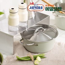 TvN 서진이네 속 에델코첸 착착 통5중 스텐 인덕션 냄비 8종 인덕션용 16 tvN 스테인리스 127056, 소테팬 24cm+스텐뚜껑 (에코레드
