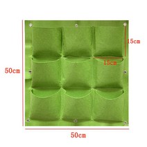 비닐하우스 그린 투명 원예 가드닝25/36/64 포켓 그린 블랙 재배 가방 화분 수직 정원 온실 모종 벽걸이 식, 04 Green 9 pockets